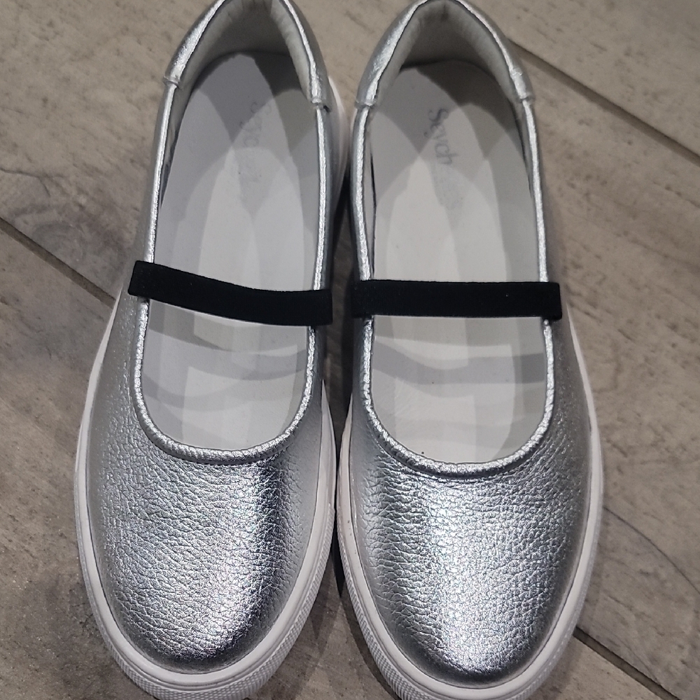 Silver Women Mary Jane Shoes